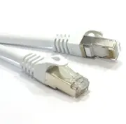 ASTROTEK CAT6A Shielded Cable 5m Grey/White Color 10GbE RJ45 Ethernet Network LAN S/FTP LSZH Cord 26AWG PVC Jacket