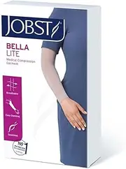 JOBST Bella Lite Compression Sleeves, 15-20 mmHg, Combined Armsleeve & Gauntlet, Beige, Small
