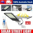 LED Solar Street Light Automatic Sensor + Remote Outdoor Garden Yard Flood Lamp