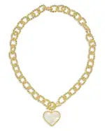 Kendra Scott Haisley Heart Rope Textured Link Pendant Necklace, 20.5