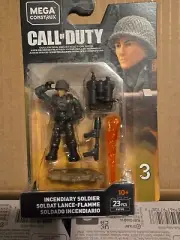 MEGA CONSTRUX CALL OF DUTY SERIES 3 INCENDIARY SOLDIER FVF95 FIGURE NIP 011 TC89