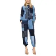 PRPS Patchwork Denim Jumpsuit