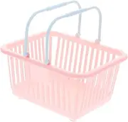 PartyKindom Small Handheld Storage Basket Lightweight Breathable Mini Picnic Basket for Shopping Desk Organization Storage Bathroom Essentials Stylish Design for Home Use