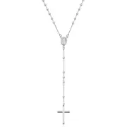 Sterling Silver 45cm Rosary Necklace