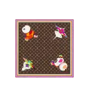 Louis Vuitton x Murakami Takashi Monogram Superflat Characters Square 70 Brown