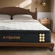 [KYSHANN] 12 Inch Queen Mattress in a Box,365-Night Trial,Mattress for Pressure Relief,Medium Firm Feel Bed Hybrid Memory Foam Spring,Box Compressed