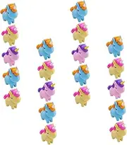 JOINPAYA 20Pcs Cartoon Unicorn Erasers for Portable Mini Erasers Mixed Colors Safe and Fun for School Supplies for Classroom Rewards and Educational Use
