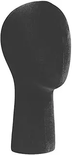 Hzskjyt Mannequin Head Hair Display Stand, Stable Hair Head Stand, Glasses Holder Display for Hat, Salon, Headset Hairpieces Styling , black