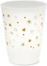 American Greetings 10-Count 16 oz. Reusable Plastic Cups, Kathy Davis New Years