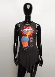 Vintage Miss Sixty Y2K Kidcore Asymmetric Tunic Top Size L