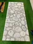 48" x 24" White Agate Coffee Table Top / Agate Kitchen Dining Table Top