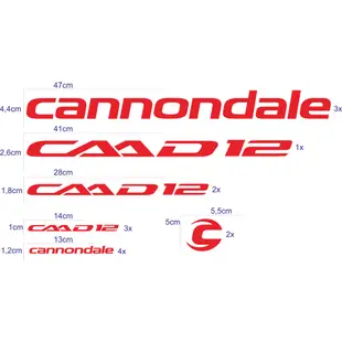 切割貼紙 CANNONDALE CAAD12 自行車貼紙