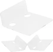 3Pcs Transparent Wall Shelf for Speakers Webcam and Router Small Floating Mount Rack for Monitor and Home Use Easy Installation Space Saving Design