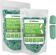 Capsules Express Size 00 Separated Sage Green Empty Vegan Capsules Veggie Caps