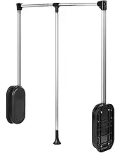 Pull Down Clothes Rail, 890-1210 mm, adjustable, sturdy, extendable, hanger, load capacity 10 kg, suitable for wardrobes and cupboards