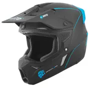FC-Moto Merkur Straight Motocross Helmet, black-blue, Size M for Men Black Blue