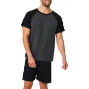 Brilliant Basics Men's Short Sleeve Knit Pyjamas - Charcoal