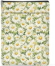 Floral Book Sleeve, Book Covers for Paperbacks, Daisy Flowers Book Pouch Book Protector, Book Lovers Gifts for Women Girls Readers Auntie, Book Accessories Book Club Gifts Christmas Birthday Gifts