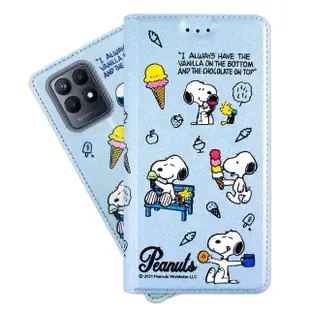 【SNOOPY 史努比】realme narzo 50 彩繪可站立皮套(最愛冰淇淋)