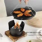 One Person Cook# Mini Barbecue Oven Grill Home Outdoor Camping Alcohol Stove BBQ