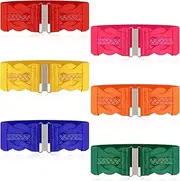 [Wesiti] 6 Pcs Stretch Belt for Women Dresses Wide Elastic Belt with Interlock Buckle, 6 Colors