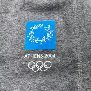 Olympic Games Sweatpants Mens Medium (34x33) Gray Athens 2004 Jones Mitchell Y2K
