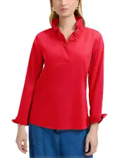 Foxcroft Tammy Long Sleeve Popover Top