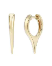 Zoe Lev 14K Yellow Gold Dagger Huggie Hoop Earrings