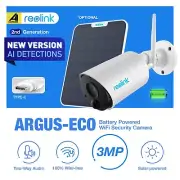Reolink Argus Eco 3MP WiFi Outdoor Battery Wireless Security IP Camera AI Detect