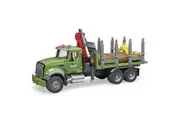 Bruder 1:16 MACK Granite Timber Truck w Loading Crane Logs Kids Vehicle Toy 4y+