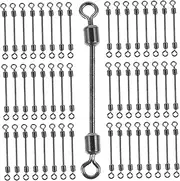 Yardwe 50pcs Lure Spring Pin Fish Hook Remover Tool Fishing Push Fixed Latch Needle Rat Trap Block Gear Lures Large Safety Hooks Tackle Reel Stand Lure Pin Kit Bait Pulley Stainless Steel