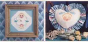 Cross Stitch Angels Clouds Moon Sun Pillow Clock Pin cushion Baby Stars Pattern