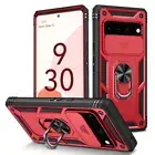 Push Window Case Cover Ring Holder For Google Pixel 8 6 Pro Redmi Note 10