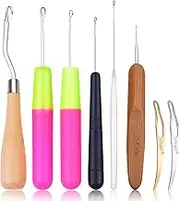 Dreadlocks Tool,7pcs Dreadlocks Crochet Hook and 2pcs Interlocking Tools Easyloc Hair Tool for Dreadlocks, Interlocks Sisterlocks Braid Craft