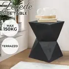 Levede Side Table Terrazzo End Tables Geometric Magnesia Concrete Stand Outdoor