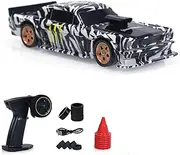 2.4G RC Drift Car, 1/43 Scale 15KM/H Full Proportional Remote Control Car Electric Mini Racing Sport Drift Car with Lights for Adults - RTR