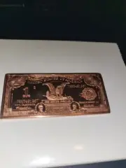 $1 One Ounce Copper Bar Art Bank Note