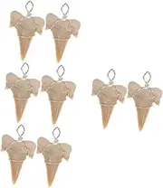 [Kisangel] 4 Pcs Shark Tooth Pendant Shark Tooth Necklace Charm Decor Men Necklaces Shark Charms Necklace for Men Pendant Necklace Shark Teeth Charm Necklace Adjustable Necklaces for Men
