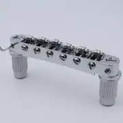 Guyker Tune-O-Matic Roller Saddle Guitar Bridge For LP SG 6 String Guitar Chrome