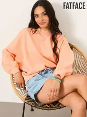 FatFace Lara Peach Pink Crew Sweatshirt (AU8122) | $98