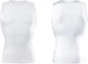 [Tignapoo] Men's Ultralight Baselayer Mesh Sleeveless Shirt Cycling Running Sports Base Layer Undershirt Top