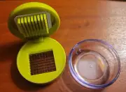 ~ JOIE STAINLESS STEEL VEGETABLE GARLIC ONION SLICER CHOP CUTTER DICER PRESS NEW