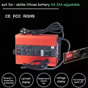 3-12A 72V 60V 67.2V 84V Li-ion LiPo 48V Lifepo4 Lithium Battery Charger Curren A
