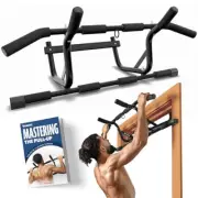 DMoose Pull Up Bar for Doorway - Upto 250 Lbs Capacity, Chin Up Bar with No Scre