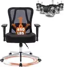 Mesh Office Chair, Ergonomic Desk Chair with 4D Armrests, Adjustable Lumbar Supp