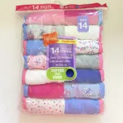 Hanes Girls Underwear Size 14 Bikini Tagless Cotton 14-Pack Soft Waistband New