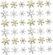 Ipetboom 60Pcs Snowflake Nail Art Charms Decorative Glitter Nail Charms for Women for Christmas Parties DIY Nail Designs Enhance Your Nail Decor with Elegant Snowflake