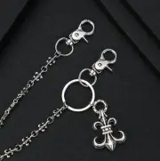 Anchor Wallet Chain Silver 55cm Metal Keychain Charm Used