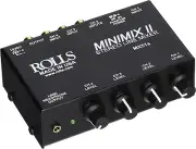 MX51S Mini Mix 2 Four-Channel Stereo Line Mixer Black