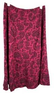 Croft & Barrow women's maroon/black 14 skirt NWT